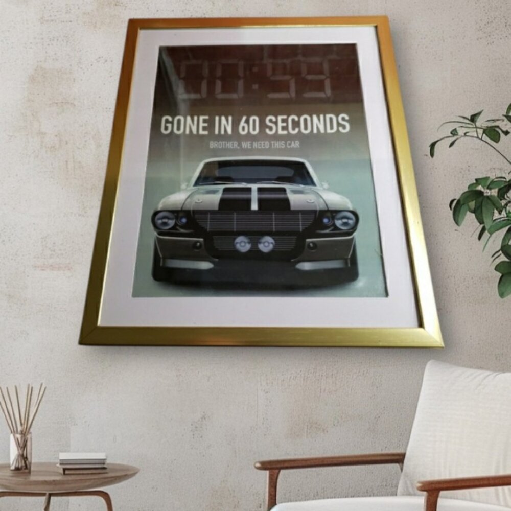 Art Print "GONE IN 60 SECONDS" 8x10 Framed Matted Print